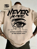 "Never Alone" Graphic Oversized Tee - Premium Cotton Streetwear T-Shirt