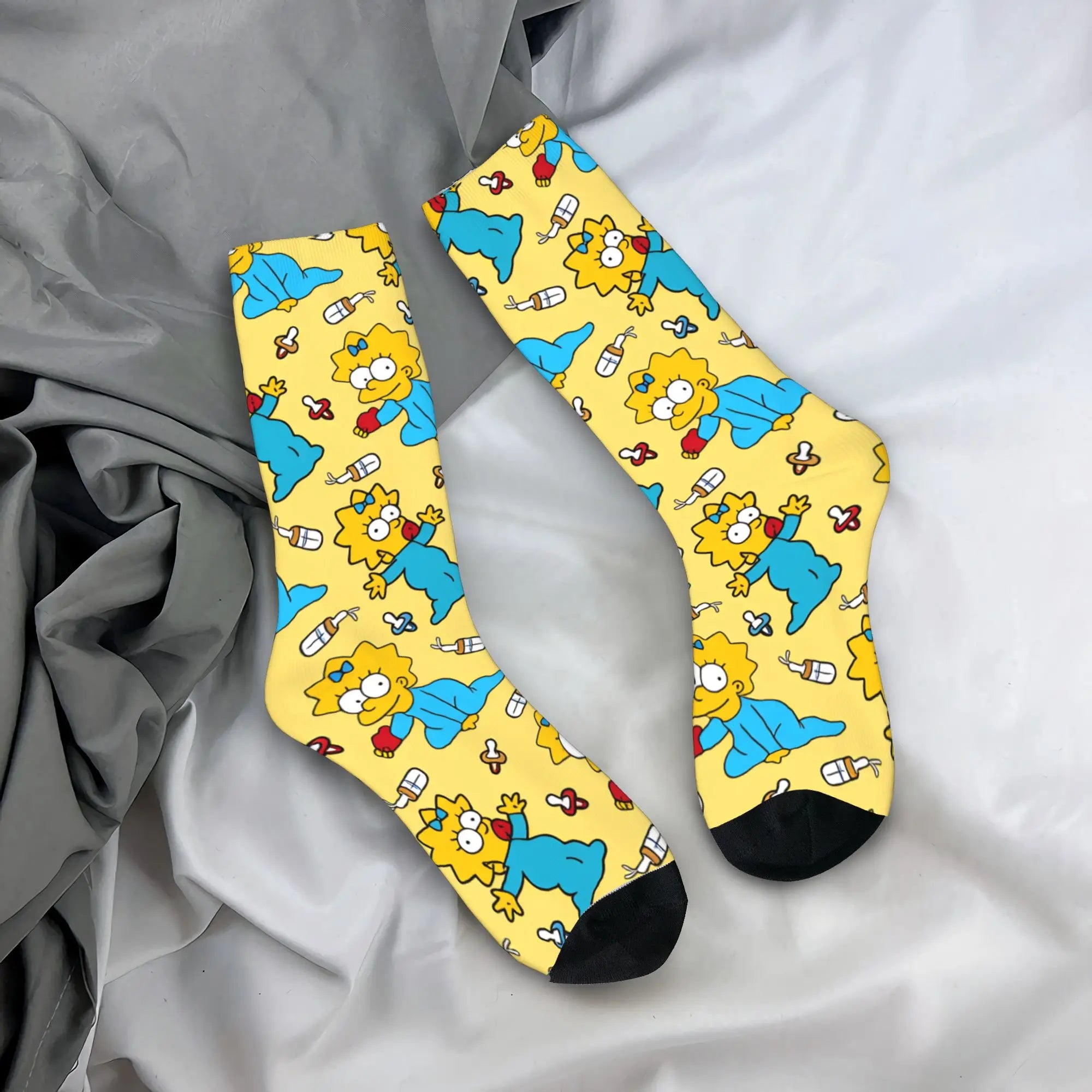 Retro Toon Anti-Slip Winter Socks – Warm Vintage Outdoor Crew Socks