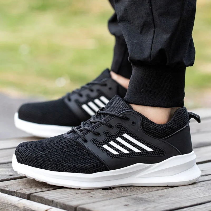 Indestructible Steel Toe Work Sneakers - Lightweight & Puncture-Proof Safety Footwear for Men