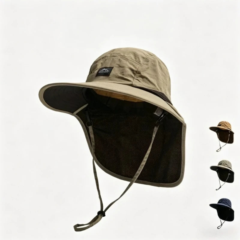 AeroShield Explorer Hat – Quick-Dry Sun Protection Bucket Hat with Neck Flap