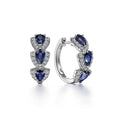 Ocean Aura Blue Hoops – 925 Sterling Silver Luxury Earrings