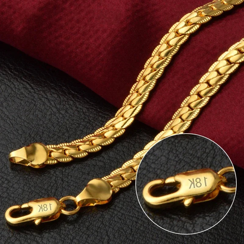 Classic Curb Link Chain – Premium Gold/Silver Plated Finish
