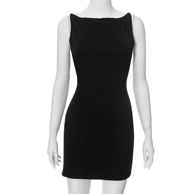 Serena Sleeveless Mini Dress - Elegant Y2K A-Line Party Dress