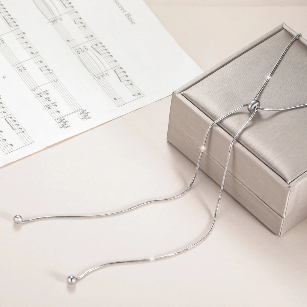 The "Aura Liquid Silk" Snake Chain – Premium Stainless Steel Adjustable Necklace