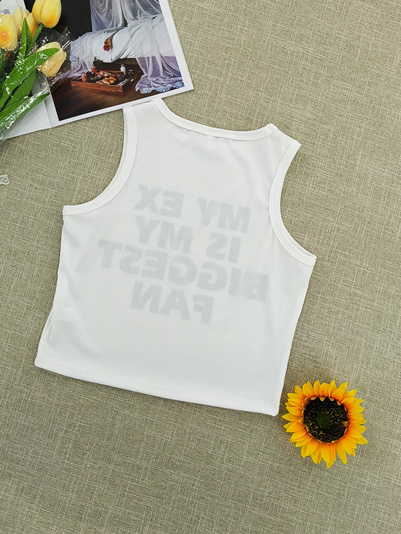 The "Aura Rebel" Y2K Graphic Tank – Grunge Punk Sleeveless Crop Top