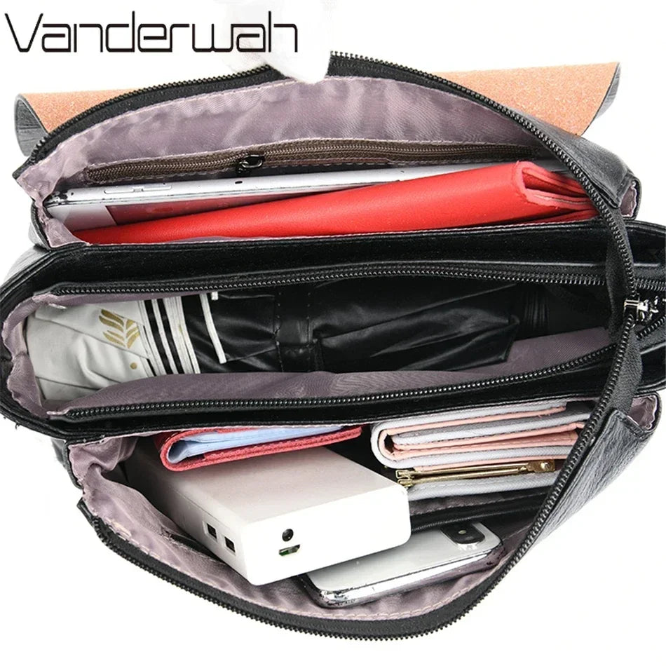 Premium Leather Crossbody - Classic Designer Style