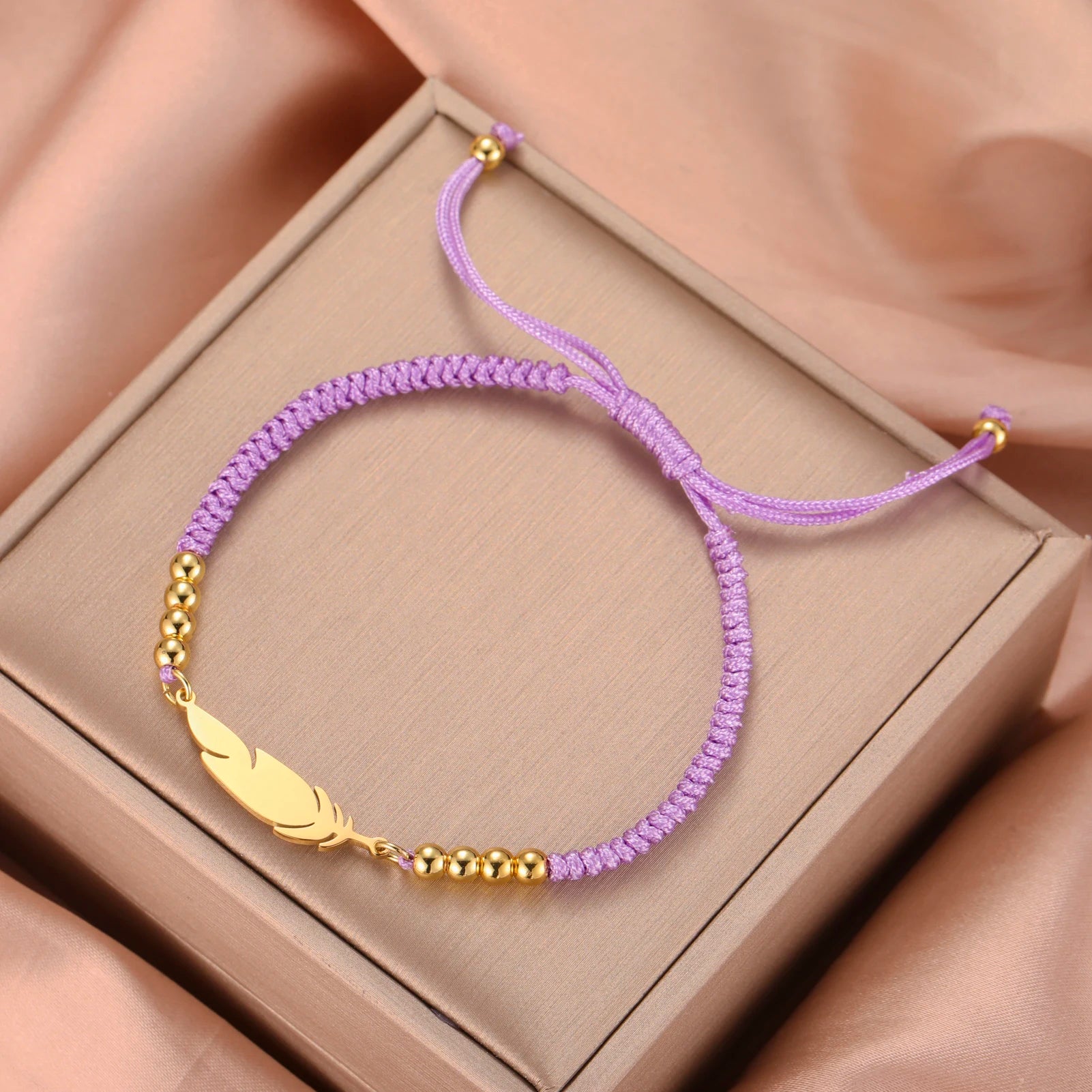 The "AeroFeather" Adjustable Rope Bracelet – Unisex Charm Couple Jewelry
