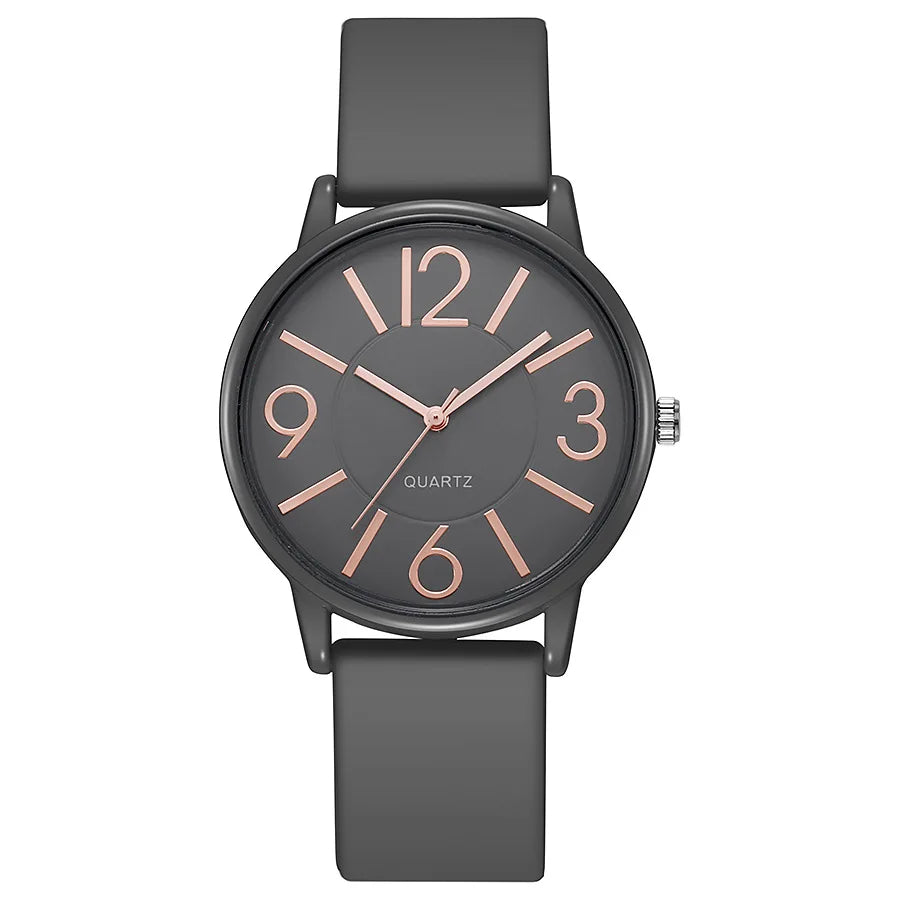 Minimalist Silicone Strap Quartz Watch