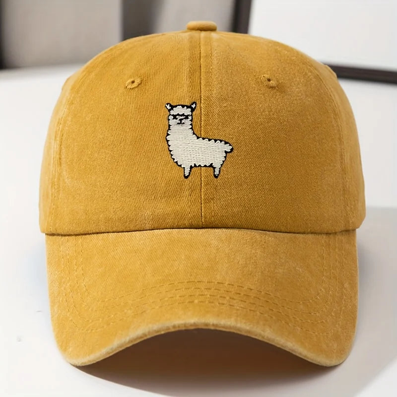 Casual Sheep Print Baseball Hat - Unisex