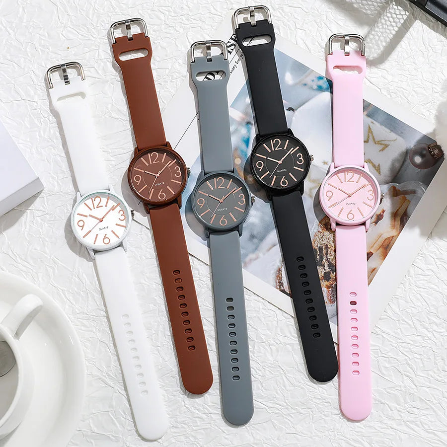 Minimalist Silicone Strap Quartz Watch
