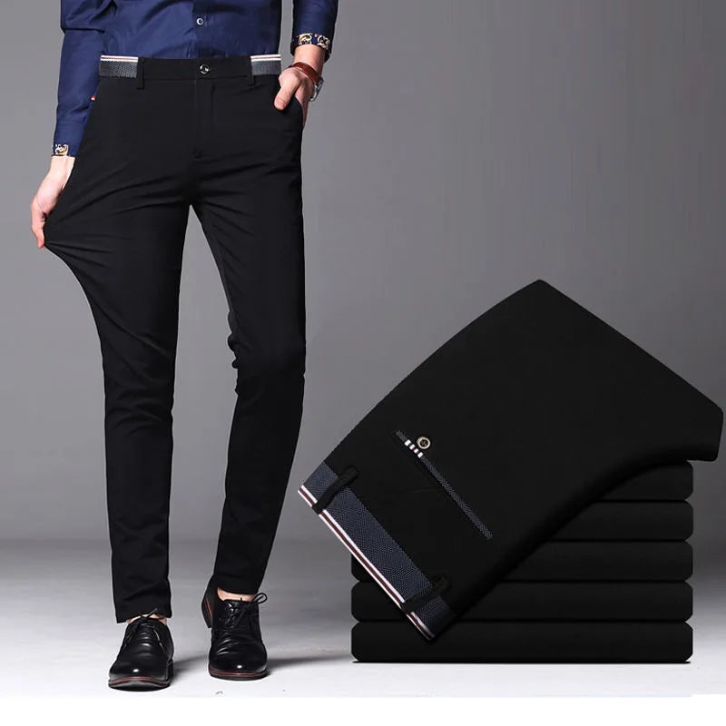 AeroStyle Lightweight Elastic Formal Trousers
