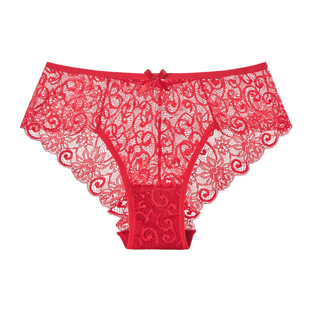 Sexy Mid-Rise Floral Lace Thong