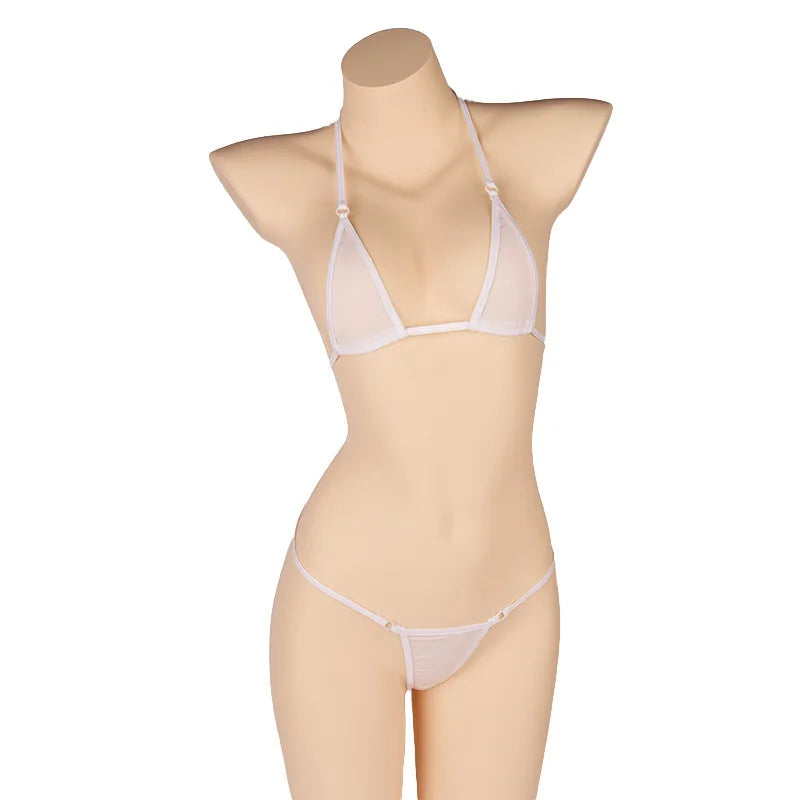 Siren Minimalist Micro Bikini Set – Adjustable Bandage Brazilian Swimwear