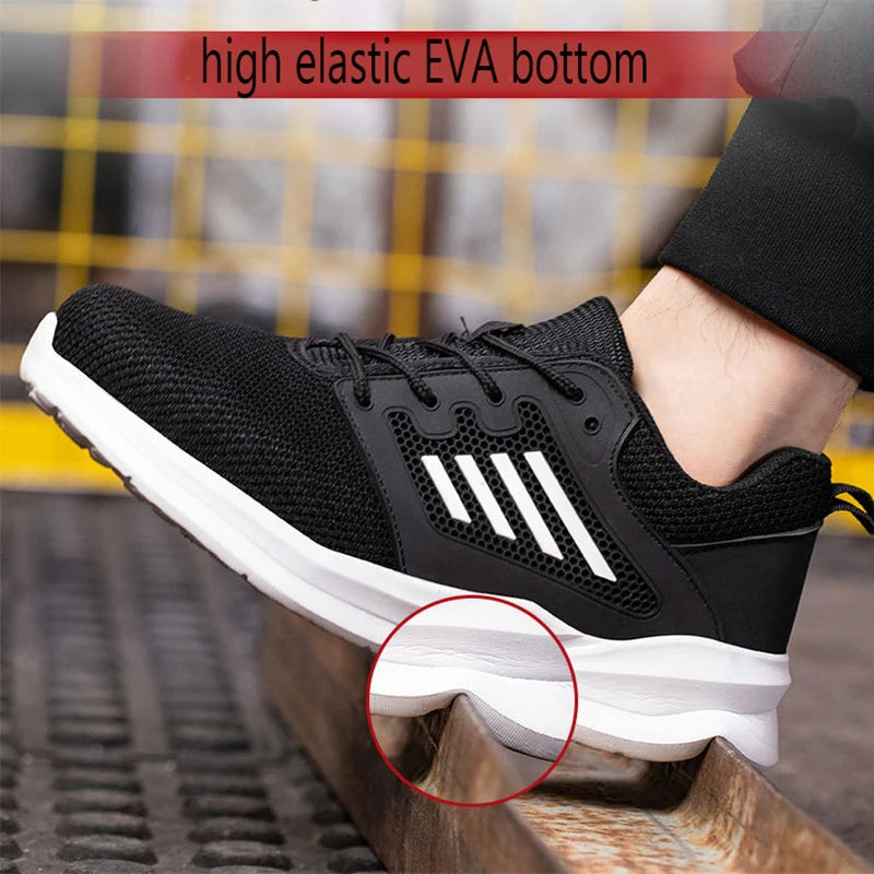 Indestructible Steel Toe Work Sneakers - Lightweight & Puncture-Proof Safety Footwear for Men