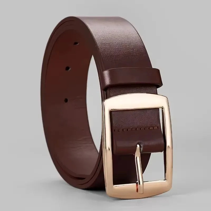 Infinite Aura Leather Belt – Premium Unisex Metal Buckle Strap
