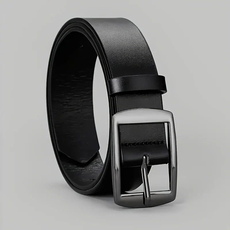 Infinite Aura Leather Belt – Premium Unisex Metal Buckle Strap