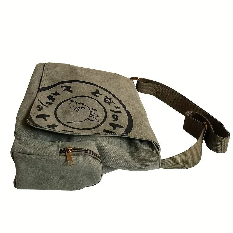 Large Capacity Canvas Shoulder Bag – Durable Casual Crossbody Tote for Daily Use