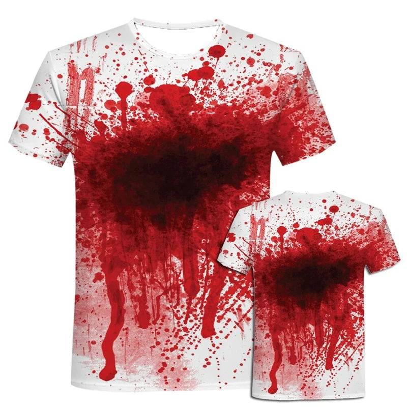 The "Carnage" 3D Graphic Oversized Tee – Horror Blood Palm Harajuku Streetwear