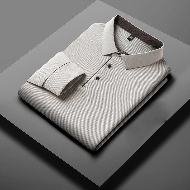 Milano Premium Long-Sleeve Smart-Casual Polo Shirt
