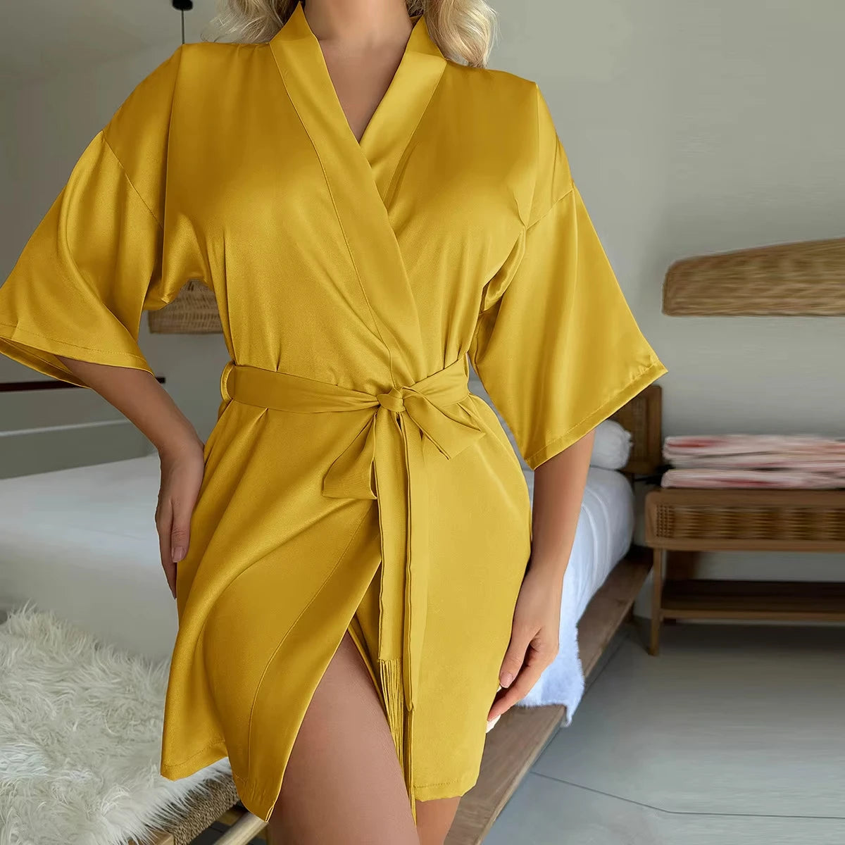 Silky Satin Elegant Loungewear Robe