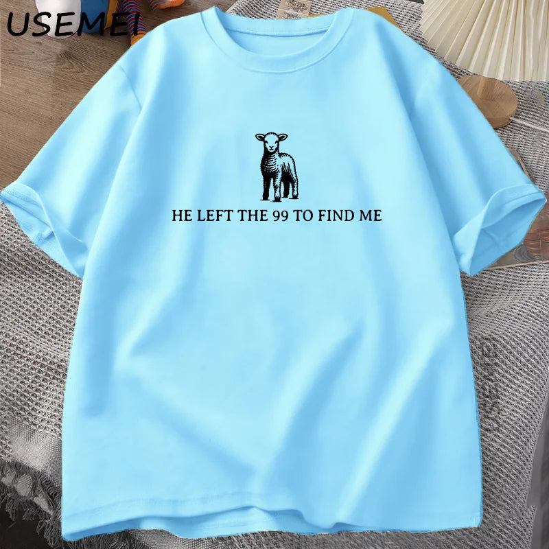 Retro Religious Graphic Print Cotton T-Shirt