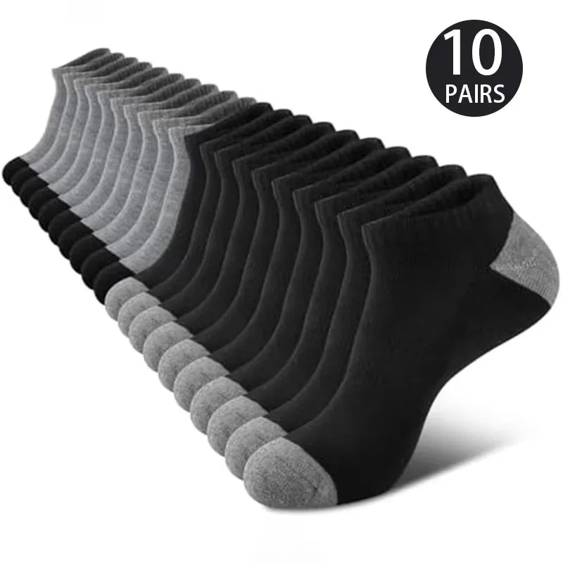 AeroBreath™ Daily Ankle Socks (10-Pack) – Anti-Odor Breathable Low-Cut Socks