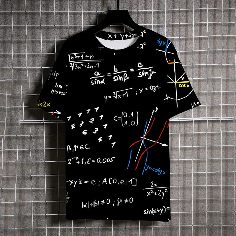 Hypothesis Math Formula Tee – 3D Printed Science Graphic T-Shirt