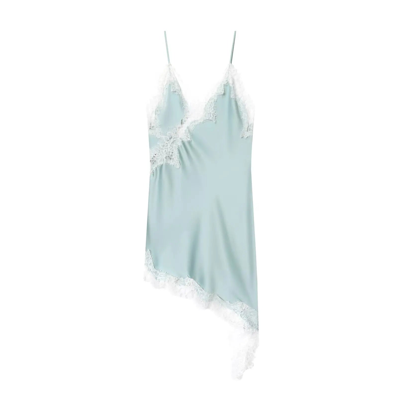 Elegant Satin Lace Backless Mini Summer Dress