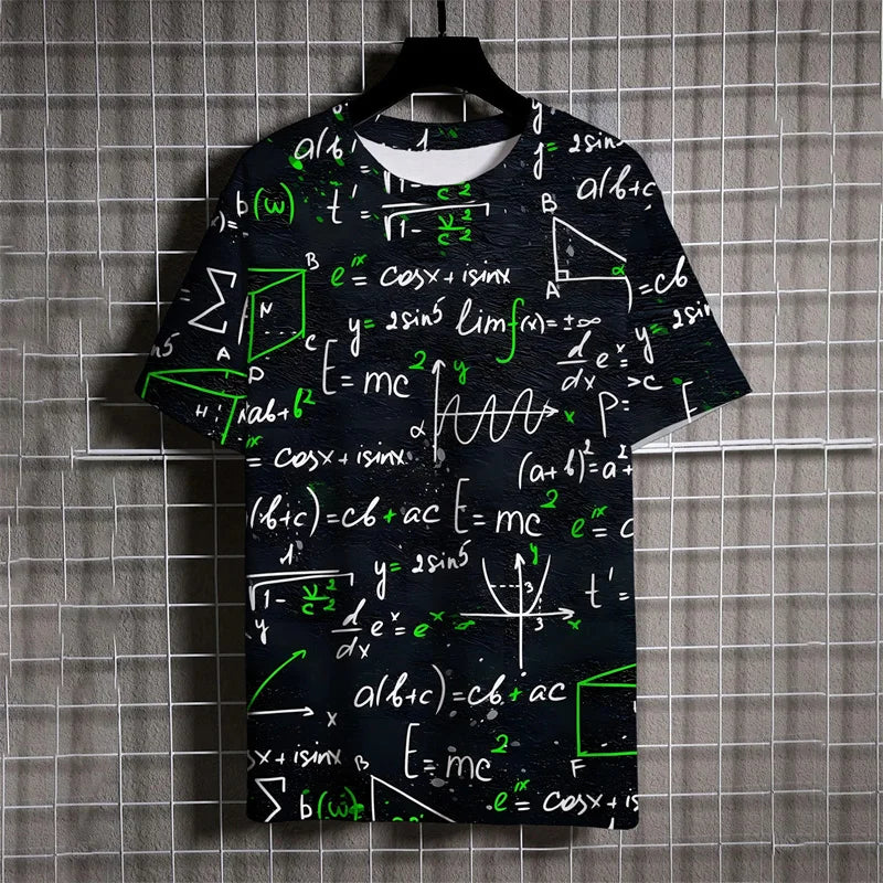 Hypothesis Math Formula Tee – 3D Printed Science Graphic T-Shirt