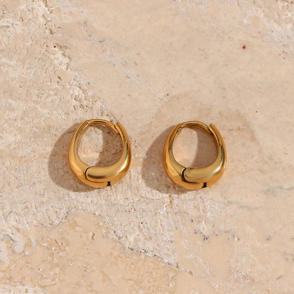 Siren Minimalist Bicolor Teardrop Hoops