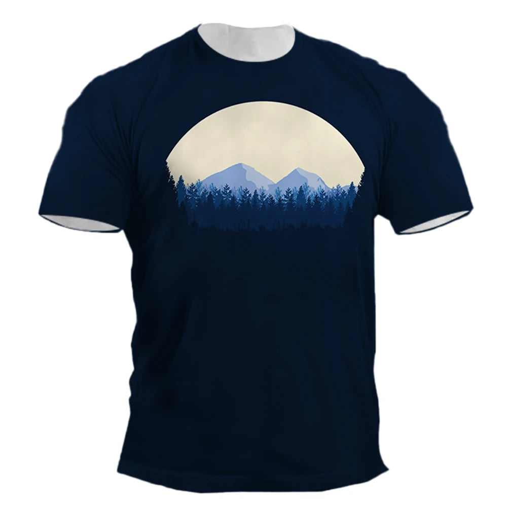 Vintage Mountain Retro Sunset Graphic T-Shirt