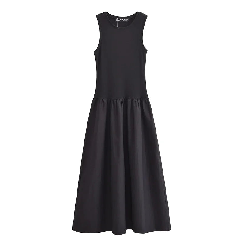 Elegant Sleeveless Midi Dress for Women