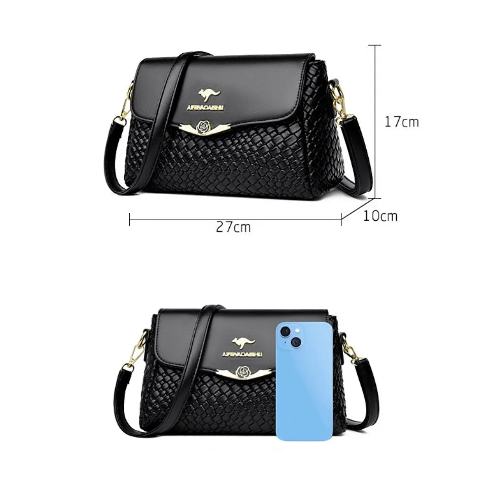 Luxury Woven Shoulder Bag - Elegant Designer Style