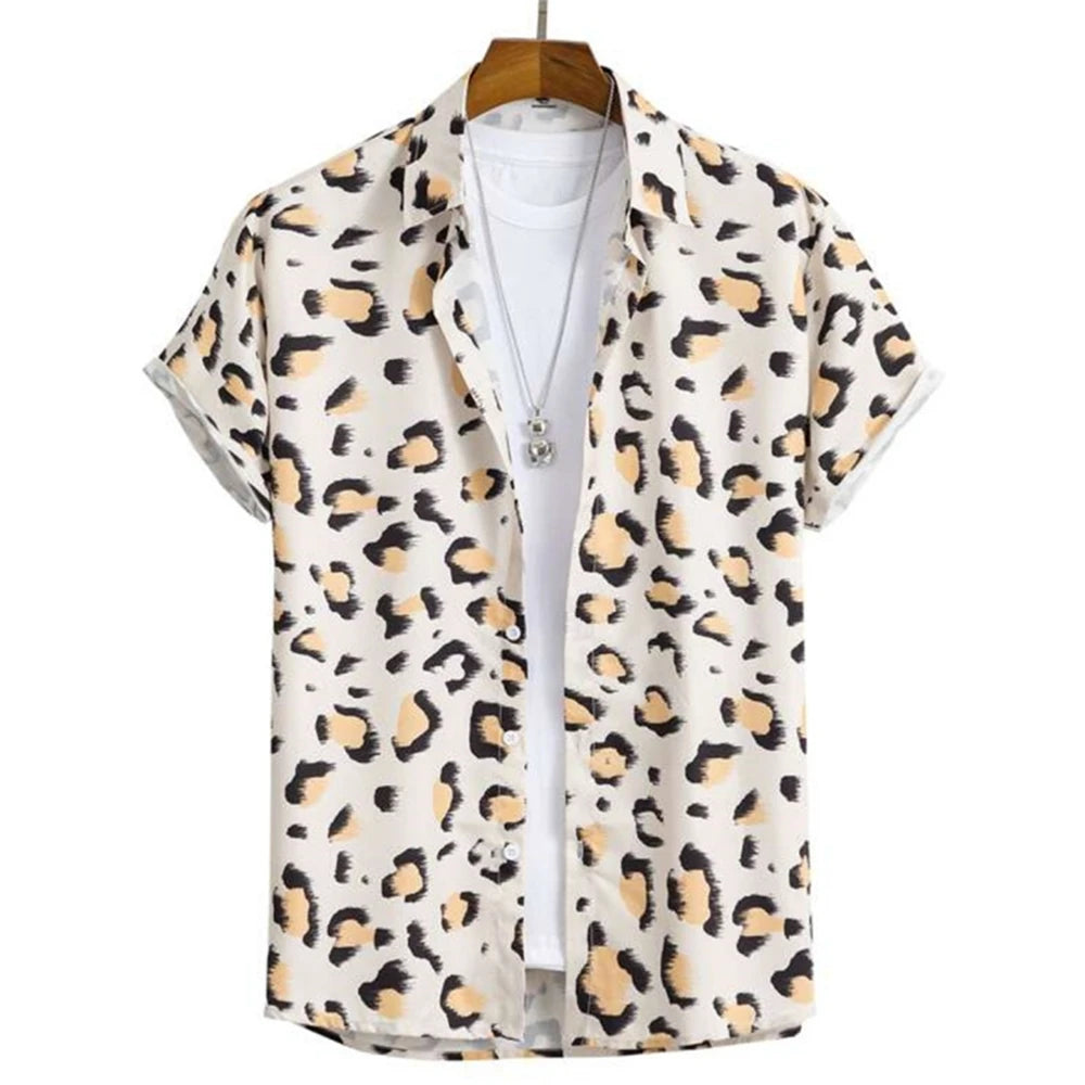 The "Oasis" 3D Geometric Resort Shirt – Summer Loose Casual Hawaiian Top