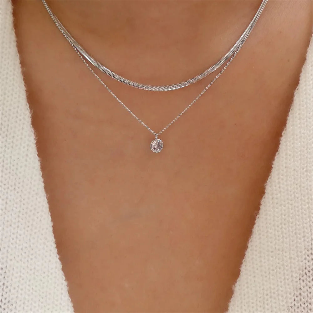 Vintage Elegant Layered Chain Pearl Necklace
