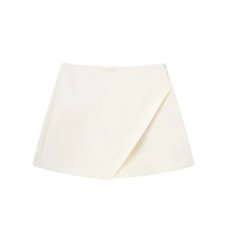 Athena Asymmetric Skort – High-Waisted Summer Mini Skirt Shorts