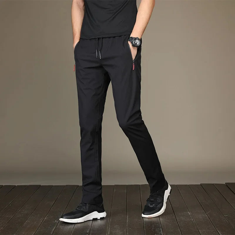 The "AeroDry" Zipper Joggers – Quick-Dry Lightweight Sports Pants