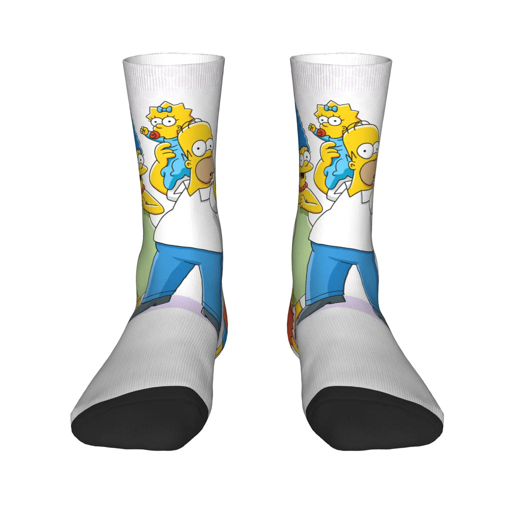 Retro Toon Anti-Slip Winter Socks – Warm Vintage Outdoor Crew Socks