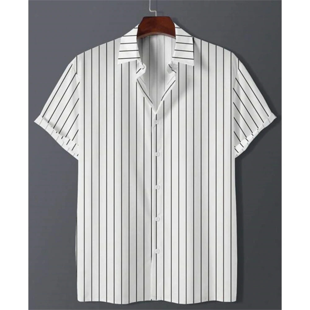 The "Oasis" 3D Geometric Resort Shirt – Summer Loose Casual Hawaiian Top