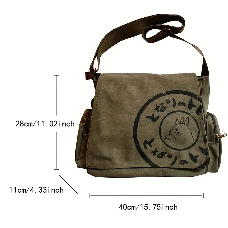 Large Capacity Canvas Shoulder Bag – Durable Casual Crossbody Tote for Daily Use