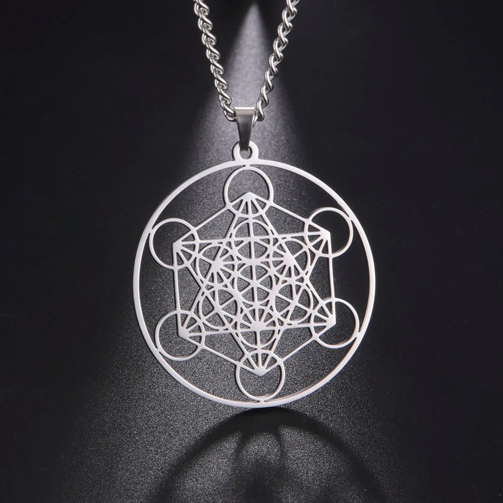 The "Metatron's Shield" Talisman – Premium Stainless Steel Sacred Geometry Necklace