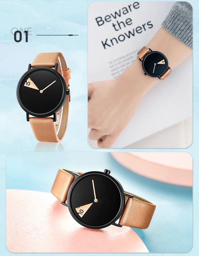 Minimalist Creative Rotating Dial Quartz Watch