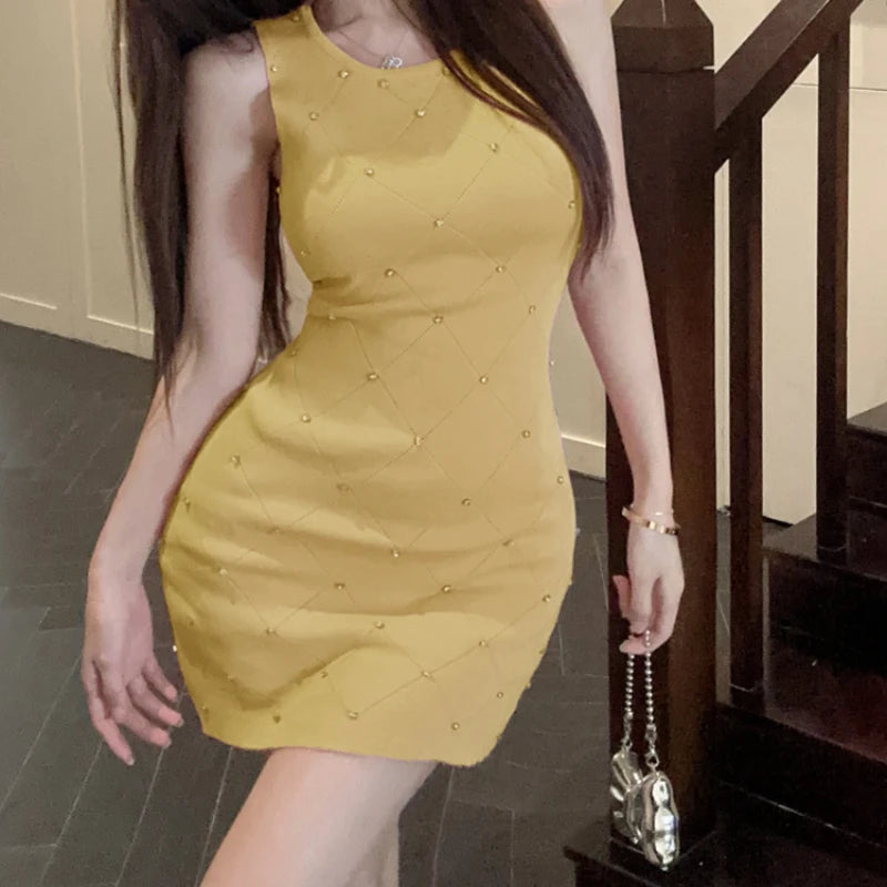 Elegant Ribbed Knit Bodycon Mini Dress