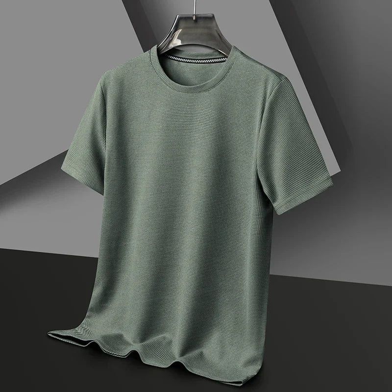 Atlas Premium Waffle Knit T-Shirt – Men's Summer Streetwear Top