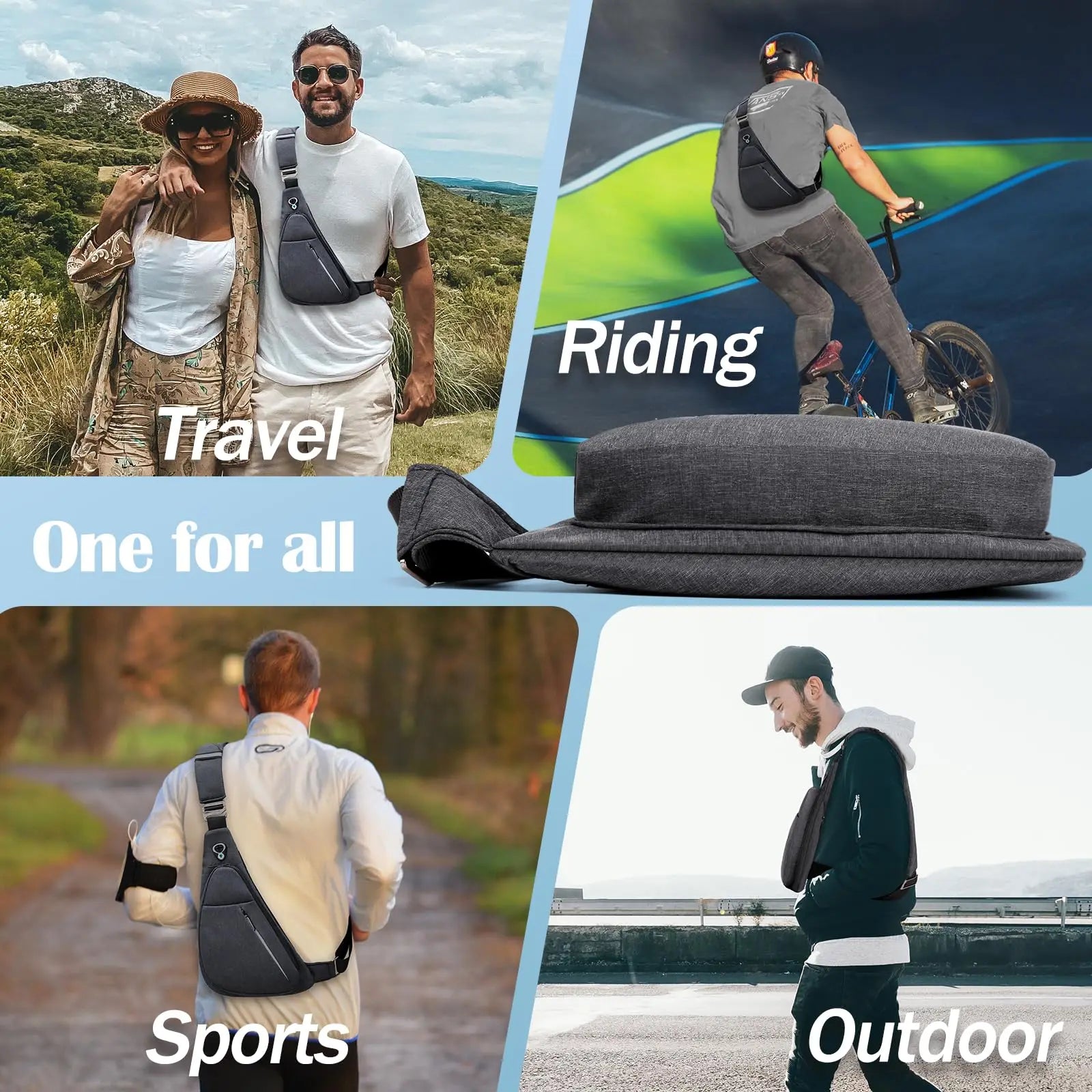 Anti-Theft Lightweight Sling Chest Bag & Crossbody Travel Backpack