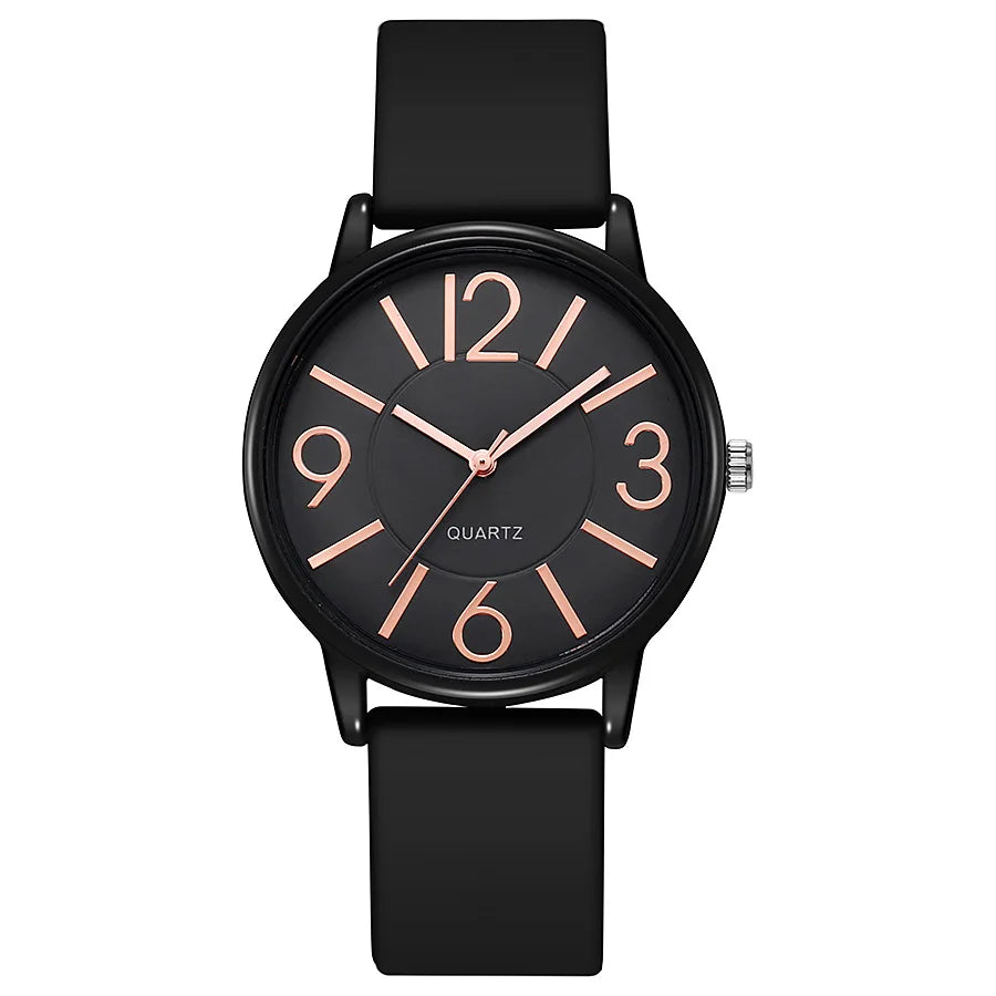 Minimalist Silicone Strap Quartz Watch