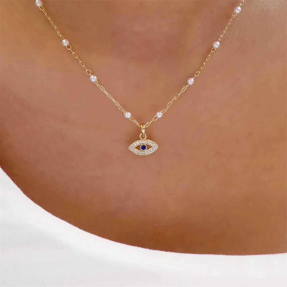 Vintage Elegant Layered Chain Pearl Necklace
