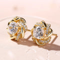 The "Aura Spark" Dainty Stud Earrings – Luxury Cubic Zirconia Bridal Jewelry