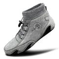 Casual Leather High-Top Sneakers - Waterproof & Lightweight