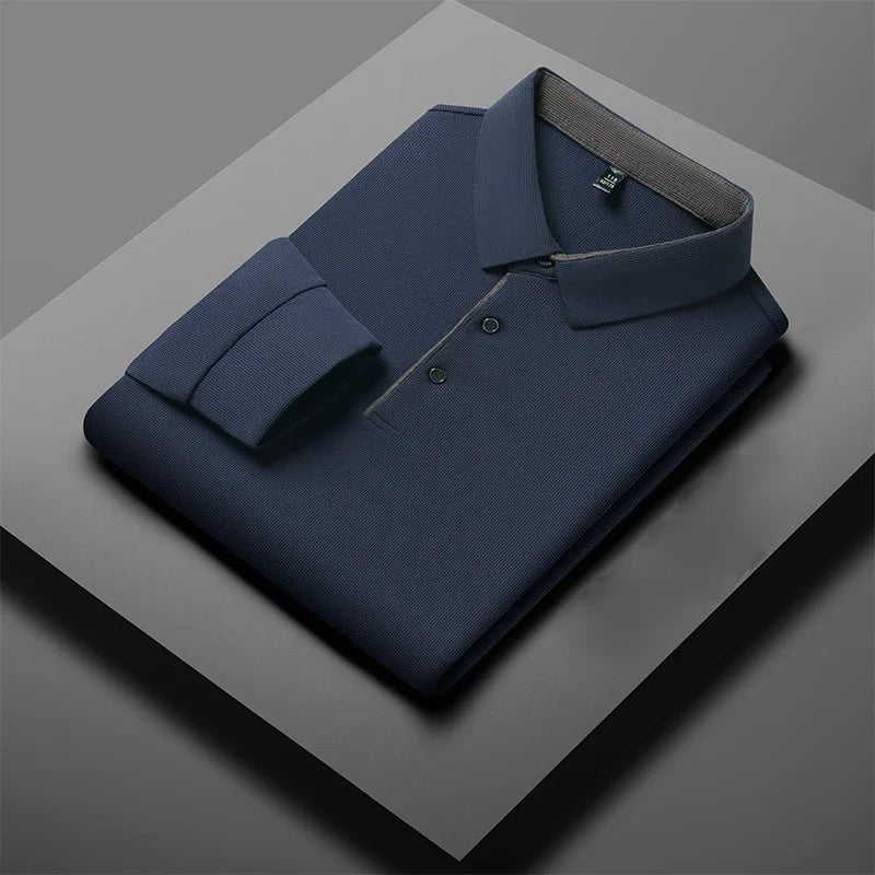 Milano Premium Long-Sleeve Smart-Casual Polo Shirt